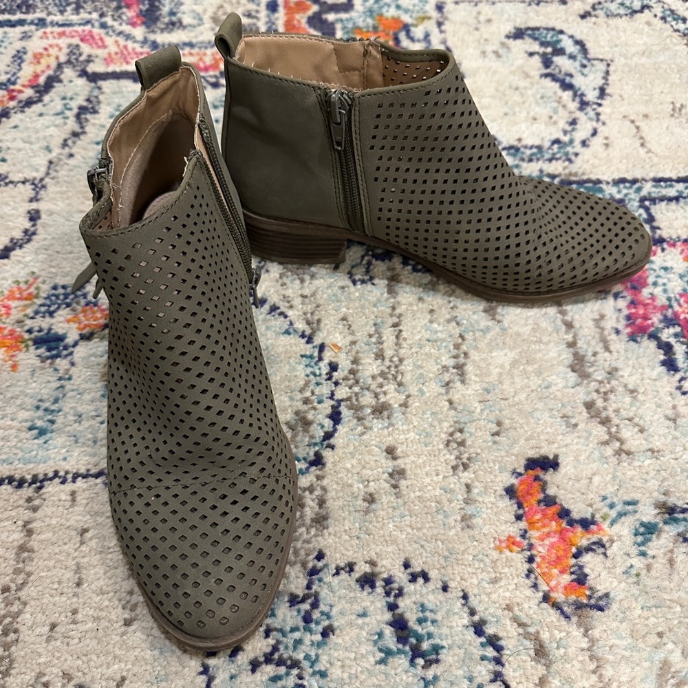 Olive Ankle Boots